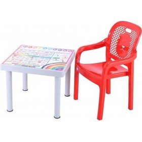 Resim Depootoptan Sağlam Plastik Mandella Rubi Türkçe Desenli Çocuk Masası 1 Adet R (420573478) 