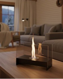 Resim Reyo Stove Oniks Masaüstü Bioethanol Şömine 