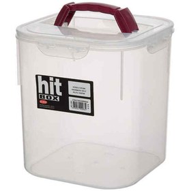 Resim Bora Plastik Bora Bo083 Köşeli Erzak Kavanozu 9 Litre Kilitli Kapak 