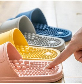 Resim Yeşil Kadın Erkek Unisex Masaj Terlik Çift Ayakkabı Kapalı Yumuşak Kaymaz Terlik Banyo İçin Aşınmaya Dayanıklı Terlik Yeşil 