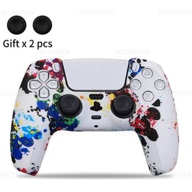 Resim Silikon Koruyucu Kapak Cilt İçin Playstation 5 İçin Ps5 Denetleyici Kapağı Rainbow 