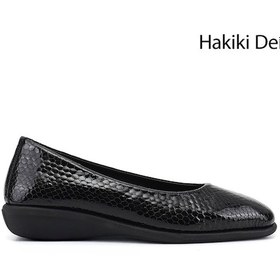 Resim Gönderir Gönderi R Kadın Siyah Kroko Dolgu Taban Hakiki Deri Comfort Ayakkabı Gdza13424376 