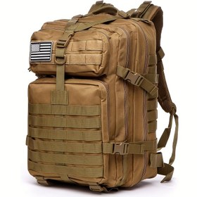 Resim 45.01L Taktik Sırt Çantası - Dayanıklı Oxford Kumaş, MOLLE Sistemi & Balıkçılık, Av ve Yürüyüş için Çoklu Bölmeler - Güçlendirilmiş Pedli Omuz Askıları ve File Cepleri ile Casual Outdoor Çanta 