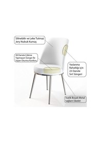 Resim Canisa Concept Canisa Dexa Serisi 1.sınıf Yemek Ve Mutfak Sandalyesi , 6 Adet , Haki Yeşil , Ayaklar Krom Sandalye Haki Yeşil Ayaklar Krom 