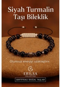 Resim Sertifikalı Terahertz - Siyah Turmalin Taşı Bileklik Negatif Enerjiyi Uzaklaştır Ve Koruma Sağla Renkli 