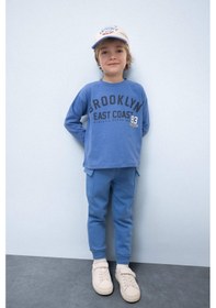 Resim DeFacto Erkek Bebek Beli Lastikli Cepli Eşofman Altı D7766A525SPBE422 Mavi 