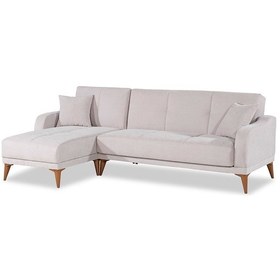 Resim Kilim Mobilya Minimal Uzanmalı Köşe Takımı V1 (İkili Sağ Ünite + Uzanma Sol Ünite) Renk Beyaz 