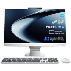 Resim Asus A3402 A3402WVAK-MMC215W-22 i5-1335U 24 GB 4 TB 23.8" W11H AIO Masaüstü Bilgisayar 