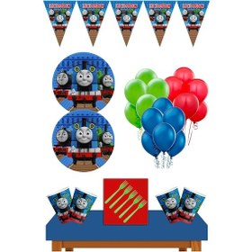 Resim Thomas Ve Arkadaşları Doğum Günü Konsepti 8 Kişilik Doğum Günü Seti Ekonomik 