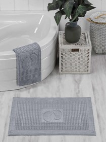 Resim Açık Gri 2 Adet 260gr Ayak Havlusu - Paspas - Açık Gri 