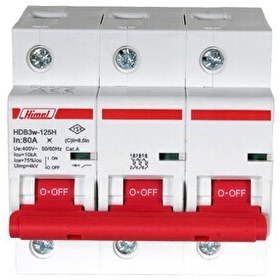 Resim Himel 3x80A 10kA C Eğrisi Otomatik Sigorta 