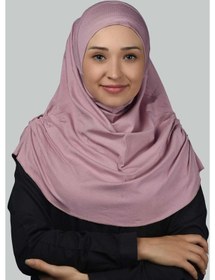 Resim Altobeh Hazır Türban Büzgülü Pileli Pratik Eşarp Tesettür Hijab - Namaz Örtüsü - Koyu Pembe 