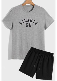 Resim Uyguntarz Atalanta Şort T-shirt Eşofman Takımı Gri 