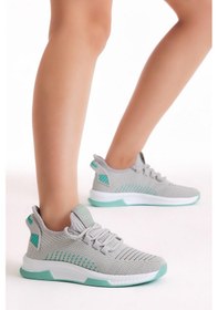 Resim Tonny Black Poli Taban Tekstil Kumaş Bağcıklı Gri Spor Ayakkabı Tbqnl-0 Gri | Unisex 