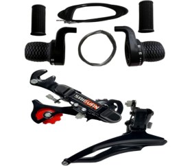 Resim Hsgl Bisiklet Noktalı Gösterge Kolu Arka ve Ön Attırıcı Set 