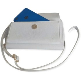 Resim BC Barse Collection Kadın Cüzdan Ve Omuz Çantası Beyaz Telefon Bölmeli Hakiki Deri 