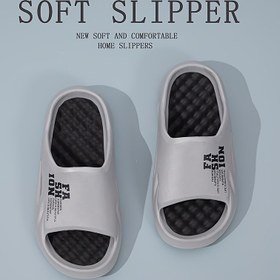 Resim Kadınlar için Hafif Kaymaz EVA Slayt Sandaletler - Spor İç/Dış Mekan Yazlık Terlikler, Ergonomik Tasarım, Gri ve Siyah Turuncu Vurgularla, Elde Yıkanabilir, Günlük Giysi Ayakkabıları | Nefes Alabilen Konfor, Bayanlar için Terlikler 
