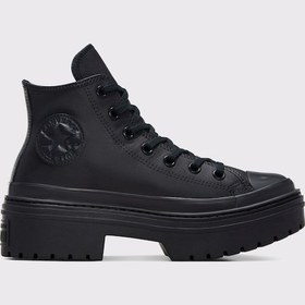 Resim Converse Chuck Taylor All Star Lugged Heel Unisex Siyah Deri Platform Sneaker Düz A10369c Siyah 