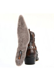 Resim FootCourt Kahverengi Içi Kürklü Erkek Western Kovboy Bot 