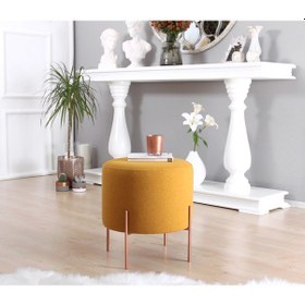 Resim Lorencehome Copper Puf - Hardal / Lorencehome 