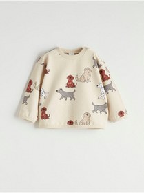 Resim LC Waikiki GÜLİS GİYİM'DEN Bej Baskılı Erkek Bebek Sweatshirt ve Eşofman Altı 