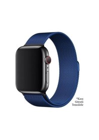 Resim Apple Uyumlu Watch Kordon 38 MM Paslanmaz Çelik Manyetik Kapatmalı Kayış 