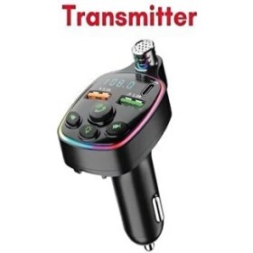 Resim Belirtilmemiş Bluetooth Araç Kiti Araç Fm Transmitter USB Type-C Mp3 Sd Kart Flash Için Uygun Pd Çakmaklık Girişli 