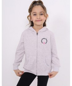 Resim Toontoy Kız Çocuk Nakışlı Hırka Bej Melanj 