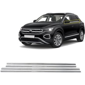 Resim Nova Krom Vw T-roc Makyajlı Krom Cam Çıtası 4 Prç. 2021 Üzeri 