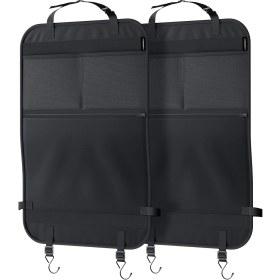 Resim Lionstrong Siyah Su Geçirmez Çocuk Arka Koltuk Düzenleyici, Büyük Çanta, Evrensel Uyum 