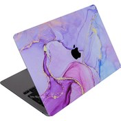 Resim MacBook Air M1 Uyumlu Kaplama Sticker Lila Laptop Koruyucu MARBLE14 McStorey