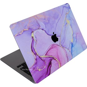 Resim MacBook Air M1 Uyumlu Kaplama Sticker Lila Laptop Koruyucu MARBLE14 