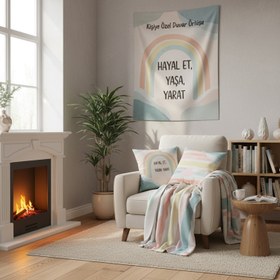 Resim Kişiye Özel Bundle | Duvar Örtüsü | Polar | Kırlent Kılıfı - 60 cm x 90 cm / 170 cm x 170 cm 