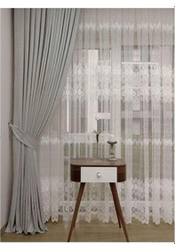 Resim Açık Gri Ada Fon Perde Sık Pile 1'e 3 Pile-açık Gri Açık Gri 