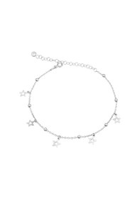 Resim Brezza Lusso Jewelry Yıldız Figürlü Sallantılı Gümüş Kadın Ayak Halhal Gümüş 