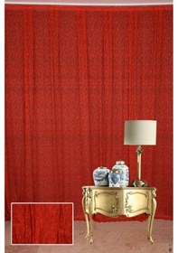 Resim Örümcek Model Kırmızı Renk İp Perde Hazır Düğmeleri Dikilmiş İp Perde 300 270 Cm Kırmızı 