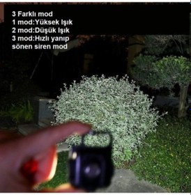 Resim 30 Ledli Mıknatıslı Mini Anahtarlık Flash Kamp Lambası Siyah 