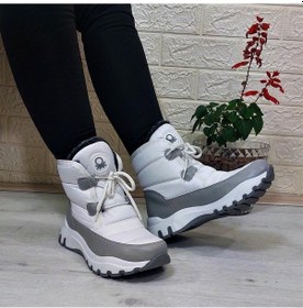 Resim Benetton 50040 Beyaz İçi Kürklü Kaymaz Taban Bayan Kar Botu 001 