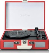 Resim Qedii Lenco Classic Phono Tt-110 Kırmızı Hoparlörlü Bluetoothlu Retro Pikap Plak Çalar 