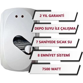 Resim Ars Sedef 7500W Ani Su Isıtıcı Elektrikli Şofben 