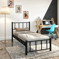 Resim Argimo Zambak Tek Kişilik Ferforje Tarz Metal Karyola Siyah 90X190 