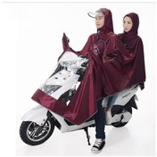 Resim Süper Suya Dayanıklı Kapşonlu Motosiklet Yağmurluk Kahverengi 
