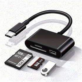 Resim 1 adet Şık USB-C SD/Micro SD Kart Okuyucu Adaptörü OTG Desteği ile - Yüksek Hızlı Veri Aktarımı, Parlak PVC Kaplama, Erkek-Dişi - Dizüstü Bilgisayarlar, iPad'ler, PC'ler, MacBook'lar, Telefonlar, Kameralar için İdeal - Doğum Günleri & Bayramlar için Mükemmel Hediye, Otg Adaptörü|Modern Aksesuar|Yüksek Hızlı Adaptör 