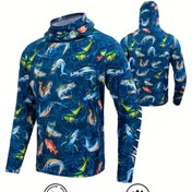 Resim Erkek Yüksek Performans Balıkçılık Hoodie - Hızlı Kuruyan, Nefes Alabilen Polyester, Hafif Uzun Kollu, Balık Baskılı, Balıkçılık, Yürüyüş ve Bisiklet gibi Açık Hava Aktiviteleri için İdeal, Balıkçılık Hoodie, Yürüyüş Giyimleri, Spor Tasarımı, Nem Çekme Kumaşı 