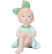 Resim Küçük Kız Heykeli Reçine Figürinler Ev Dekorasyonu İçin Miniatürler Sevimli Küçük Kız Heykeli El Sanatları Doğum Günü Hediyesi 