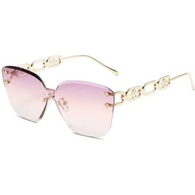 Resim Yeni Moda Güneş Gözlüğü Sokak Fotoğrafı Podyum Büyük Çerçeve 