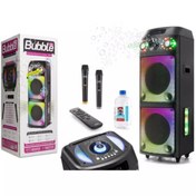 Resim Subzero WR170 12″×2 100W Bluetooth Müzik Kutusu | 2 Kablosuz Mikrofon & Kumandalı RGB Işıklar 