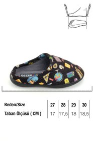 Resim GEZER Erkek Çocuk Kışlık Rahat Taban Ev Bahçe Gondol Terlik 