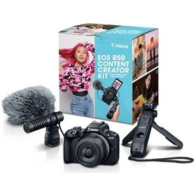 Resim Canon EOS R50 Content Creator Kit Aynasız Fotoğraf Makinesi 
