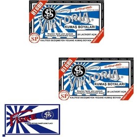 Resim Viktoria Lacivert Açık Kumaş Boya Fiske Hediyeli 2 Adet 